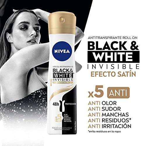 Amazon: Nivea Desodorante Antimanchas para Mujer, Invisible Efecto Satín (150 ml