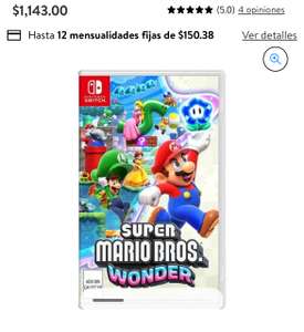 Walmart: Super Mario Bros. Wonder Nintendo Switch Físico