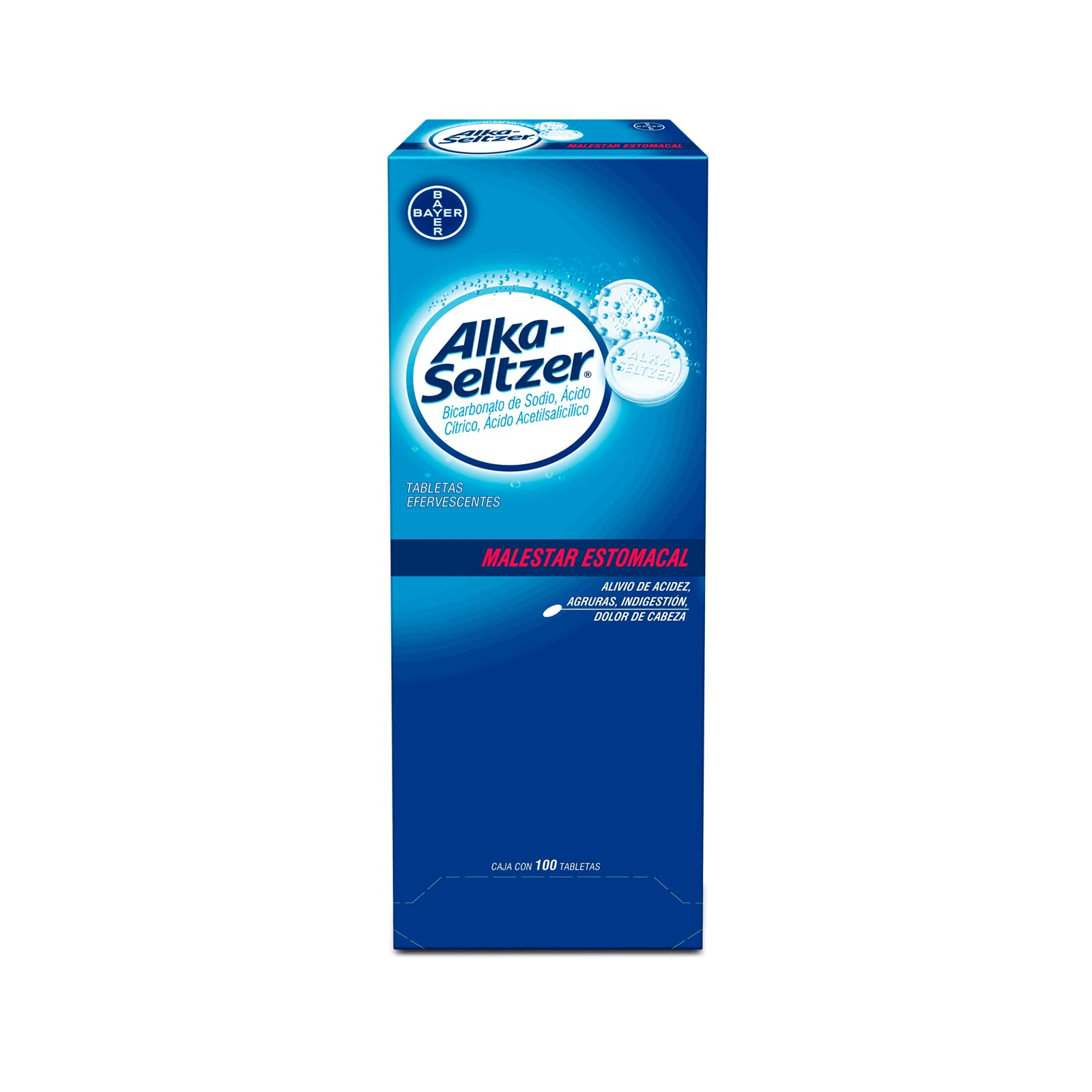 AMAZON: Alka Seltzer Antiácido, Alivio de Malestares, Dolores de Cabeza, Cuerpo y Estómago, 100 Tabletas Efervescentes (Planea y Ahorra)