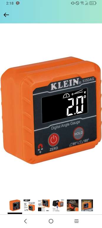 Amazon: Nivel Digital e inclinómetro, mide o fija ángulos, inclinometroKlein Tools