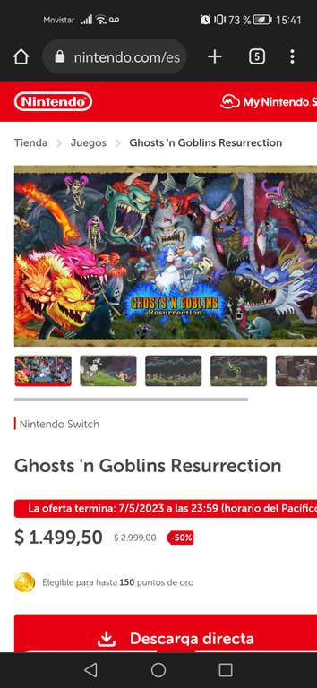 Nintendo eShop Argentina: Ghosts 'n Goblins Resurrection