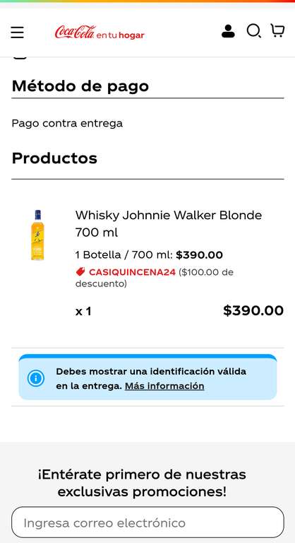 Coca Cola: Whisky blonde