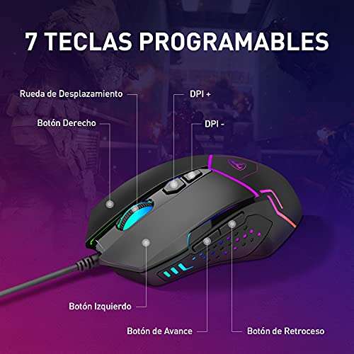 Amazon: Mouse SANGKEE RGB Gaming, alambrico