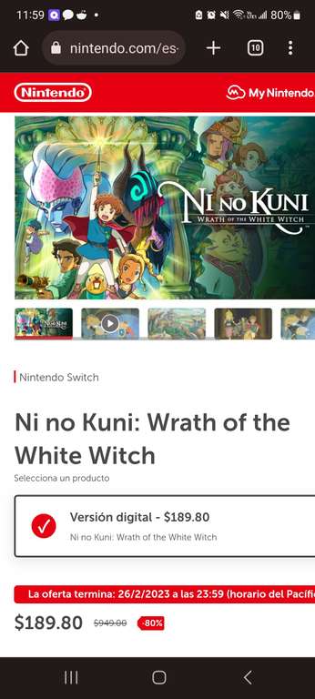 Nintendo eShop: Ni no Kuni digital para Nintendo Switch