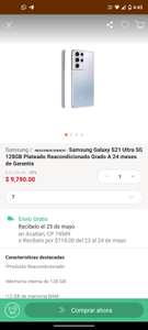 Linio: Samsung s21 ultra 5G 128GB Plateado Reacondicionado Grado A | Pagando con PayPal