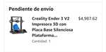 Amazon: Creality Ender 3 V2 220x220x250 con cupón 20%