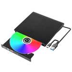 Amazon: CD/DVD Externa, Lector de CD+DVD-RW/ROM Tipo C con USB 3.0 Unidad Óptica Portable para PC/Portátil/Laptop/MacBook/XPS/Windows/Linux
