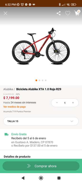 Linio: Bicicleta Alubike XTA 1.0 R29 talla s