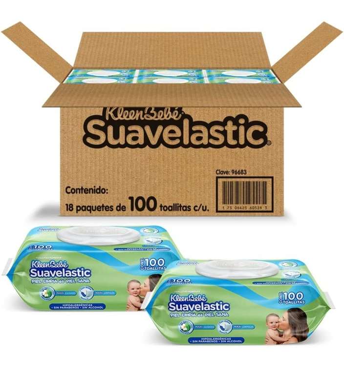 Amazon: Kleenbebé Toallas Húmedas para Bebé Suavelastic Max, 1800 Piezas