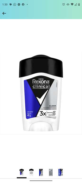 Amazon: 3 desdorantes por $150 Rexona Clinical Clean Desodorante Antitranspirante para Hombre 48 g | 3x2, planea y ahorra ($50 c/u)