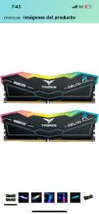 AMAZON: TEAMGROUP T-Force Delta RGB DDR5 Ram 32GB (2x16GB) 6800MHz PC5-54400 CL34