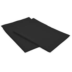 Amazon: Amazon Basics - Funda de almohada de microfibra ligera, súper suave, de fácil cuidado, estándar, color negro, 2 unidades