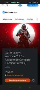 PlayStation: Call of Duty: Warzone 2.0 - Paquete de Combate (Camino Carmesí)