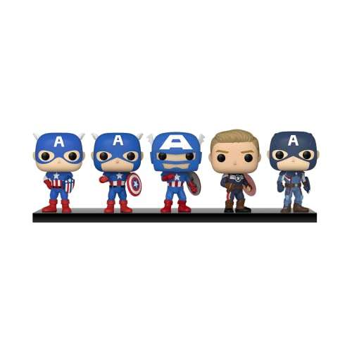 Amazon - Funko - Paquete de 5 Unidades del Capitán América a través de los Tiempos | Envío Free Prime
