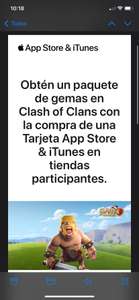 Apple Store: Desde 500 Gemas de regalo Clash of Clans comprando tarjeta de regalo de $200 o más
