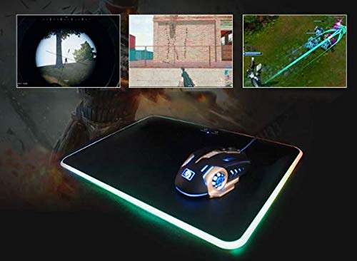 Amazon: Salandens RGB Gaming, alfombrilla para mouse con iluminación LED | envío gratis con prime