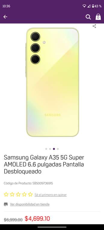 Suburbia: Samsung galaxy A35 5g 128gb y 6gb