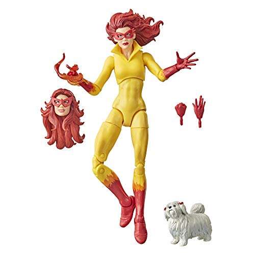 Amazon: Marvel Legends, Figura de Firestar con Perro y 6 Accesorios, 15 cm, Figura de Acción Coleccionable, Inspiradas en los Comics