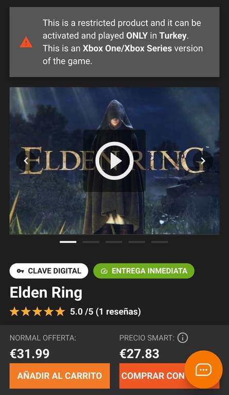 Elden Ring GOTY - Xbox Series X/S - GAMIVO REGIÓN TURQUÍA