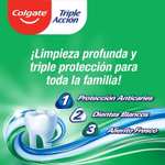 Amazon: Colgate Triple Acción Pasta Dental Menta Original, Protección, Blancura Y Frescura, 2 x 115 ml