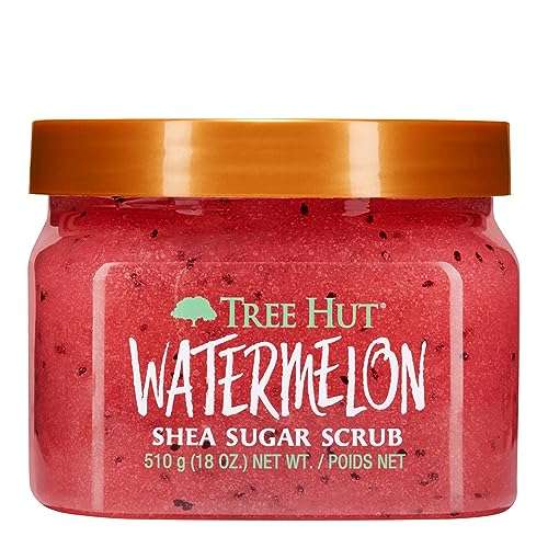 Amazon: TREE HUT, Watermelon Shea Sugar Scrub, Exfoliante Corporal de Azúcar Natural con Manteca de Karité y Esencia de Sandía, 510 gramos