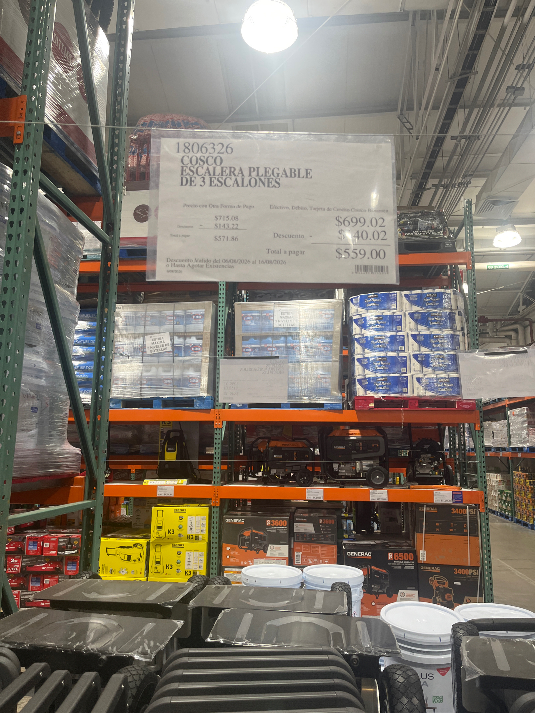 Escalera plegable costco