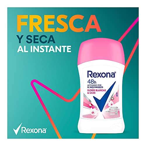 Amazon: Rexona Flores Blancas & Lichi Desodorante Antitranspirante para Mujer en Barra con Tecnología Antioxidante 45 g
