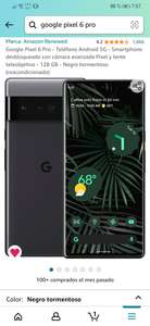 Amazon: Google Pixel 6 Pro Reacondicionado Condición buena