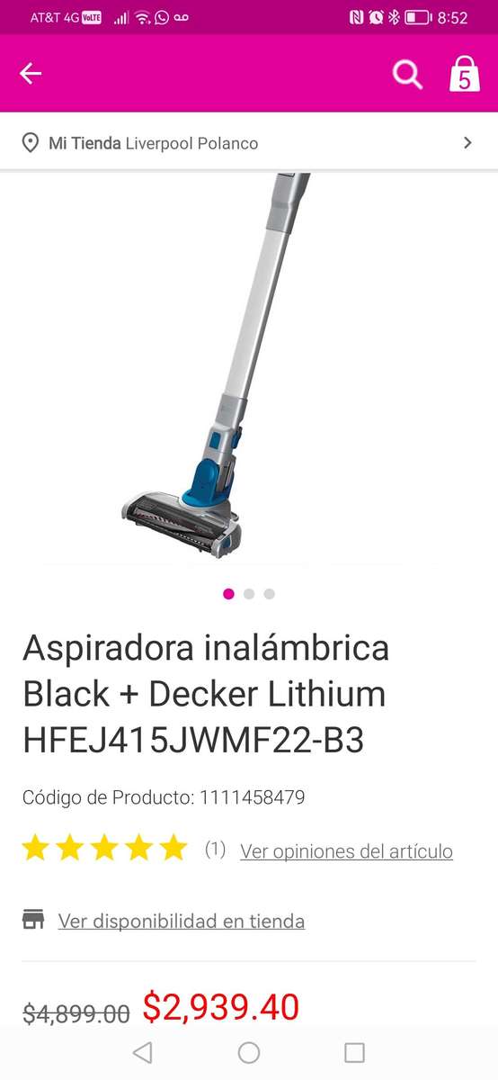 Liverpool: Aspiradora inalámbrica Black + Decker Lithium HFEJ415JWMF22-B3 -  promodescuentos.com