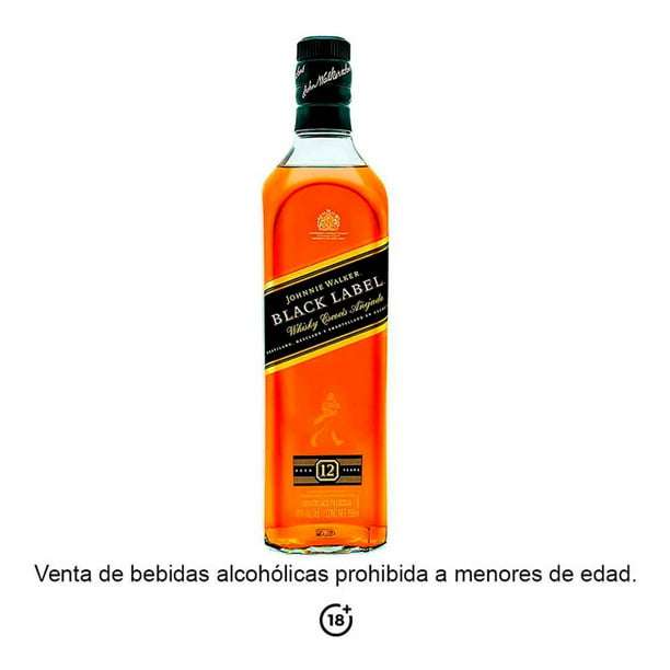 Walmart: Whisky Johnnie Walker Black Label 12 Años Escocés Añejado 750 ml