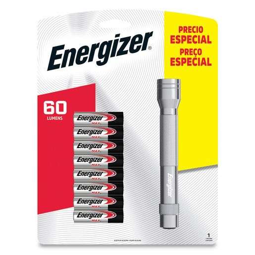 Office Depot: Combo 8 pilas AA y linterna marca Energizer