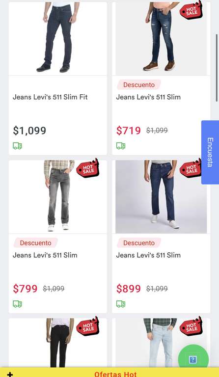 Coppel: Variedad de jeans Levi’s