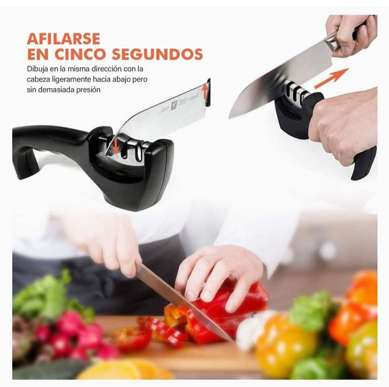 Amazon: Afilador de Cuchillos, TXG Afilador Manual de Cocina con 1 Guante (sin renos)