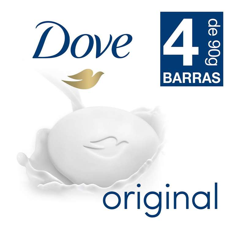 Amazon: Jabón en Barra Dove Original 4 x 90 g