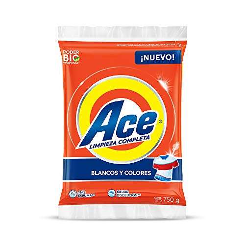 Amazon: Detergente Ace 750gr con planea y ahorra y comprando 10 piezas