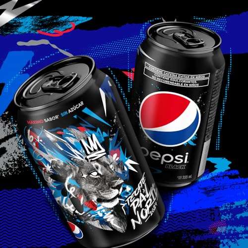 Amazon - Pepsi Black Pack Exclusivo Pa'l Norte, 3 Pack Lata, 355ml + artículo promocional
