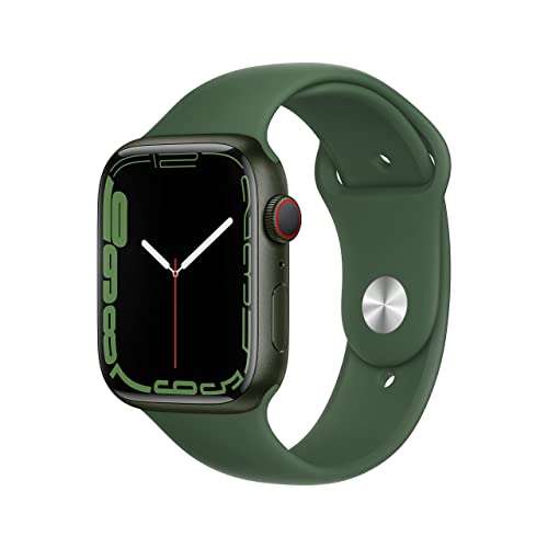 Amazon: Apple Watch Series 7 (GPS + Cellular, 45 mm) con correa deportiva Clover, regular (renovado)