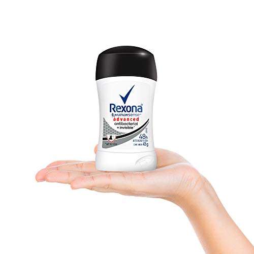 Amazon: Rexona Antibacterial + Invisible Desodorante Antitranspirante para Mujer en Barra Antimanchas 45 g