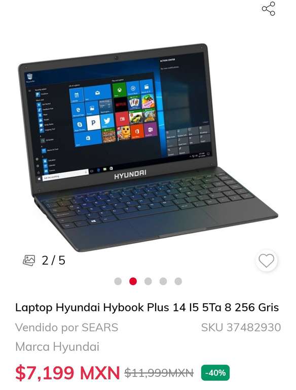 Sears: Laptop Hyundai Hybook Plus