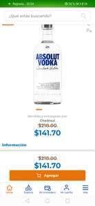 Chedraui en línea sucursal tlajomulco: Vodka Absolut Azul 750ml