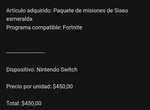Nintendo (Argentina): Paquete de Misiones de Siseo Esmeralda (Fortnite)