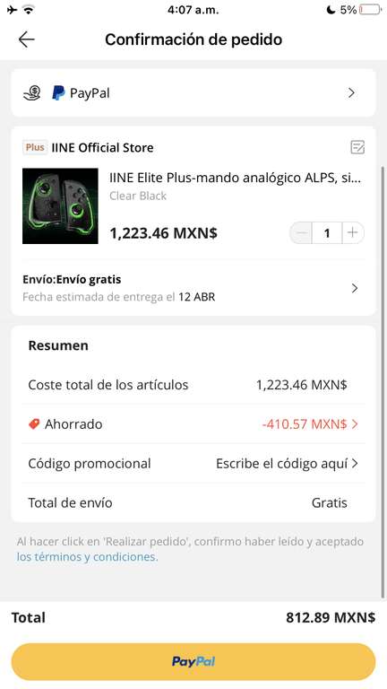 AliExpress: IINE Elite Plus-mando analógico ALPS, sin Deadzone, sin luz, Compatible con Nintendo Swtich/Lite/OLED