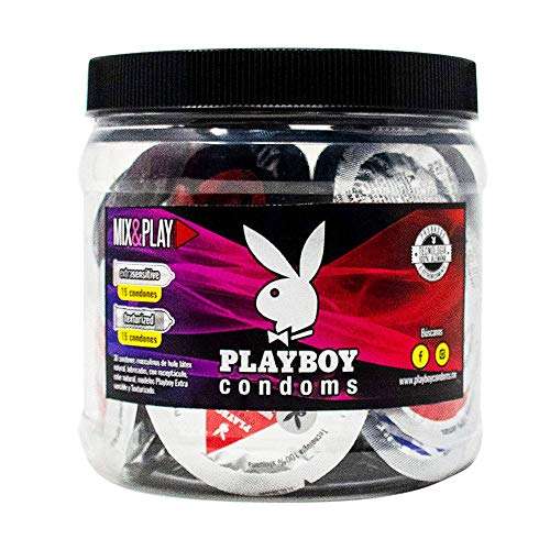 Amazon: Playboy Condoms - Mix & Play - 30 Condones (15 Extra Sensibles + 15 Texturizados).