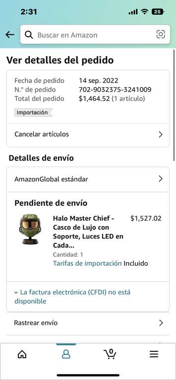 Amazon: Halo Master Chief - Casco de Lujo con Soporte