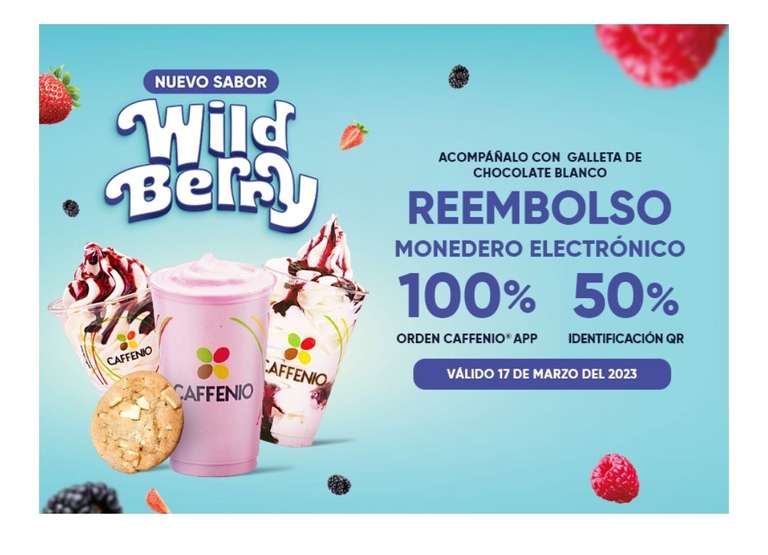CAFFENIO: PRODUCTOS WILD BERRY 100% DE REEMBOLSO