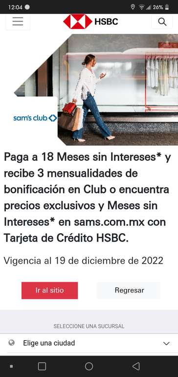 HSBC x Sam's Club: 18 MSI + 3 meses de bonificación en club pagando con TDC (Compra mín $3500 en Club y $4200 en línea)