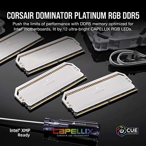 Amazon: Memoria RAM Corsair Dominator Platinum RGB DDR5 32GB (2x16GB) DDR5 5600