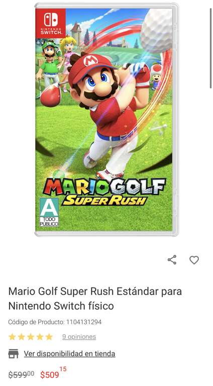 Liverpool: Mario Golf Nintendo Switch