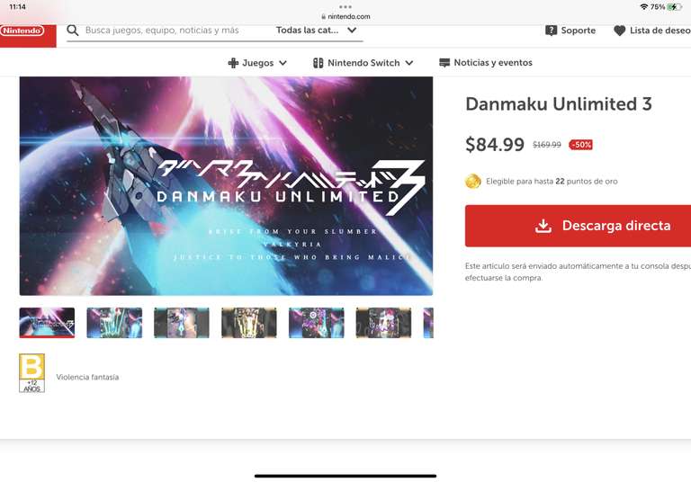 Nintendo eShop: Danmaku Unlimited 3 eshop mx