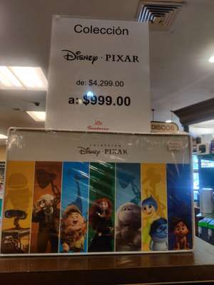 Sanborns Colección limitada de 20 películas BluRay de Pixar de 4,299 a 999 *Ya no disponible en linea*